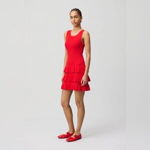 Claudie Pierlot ruffle knit dress with drop waist